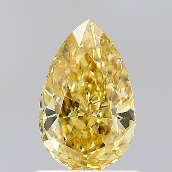 Pear 1.07ct VS2 Fancy Intense Yellow Lab Grown Diamond