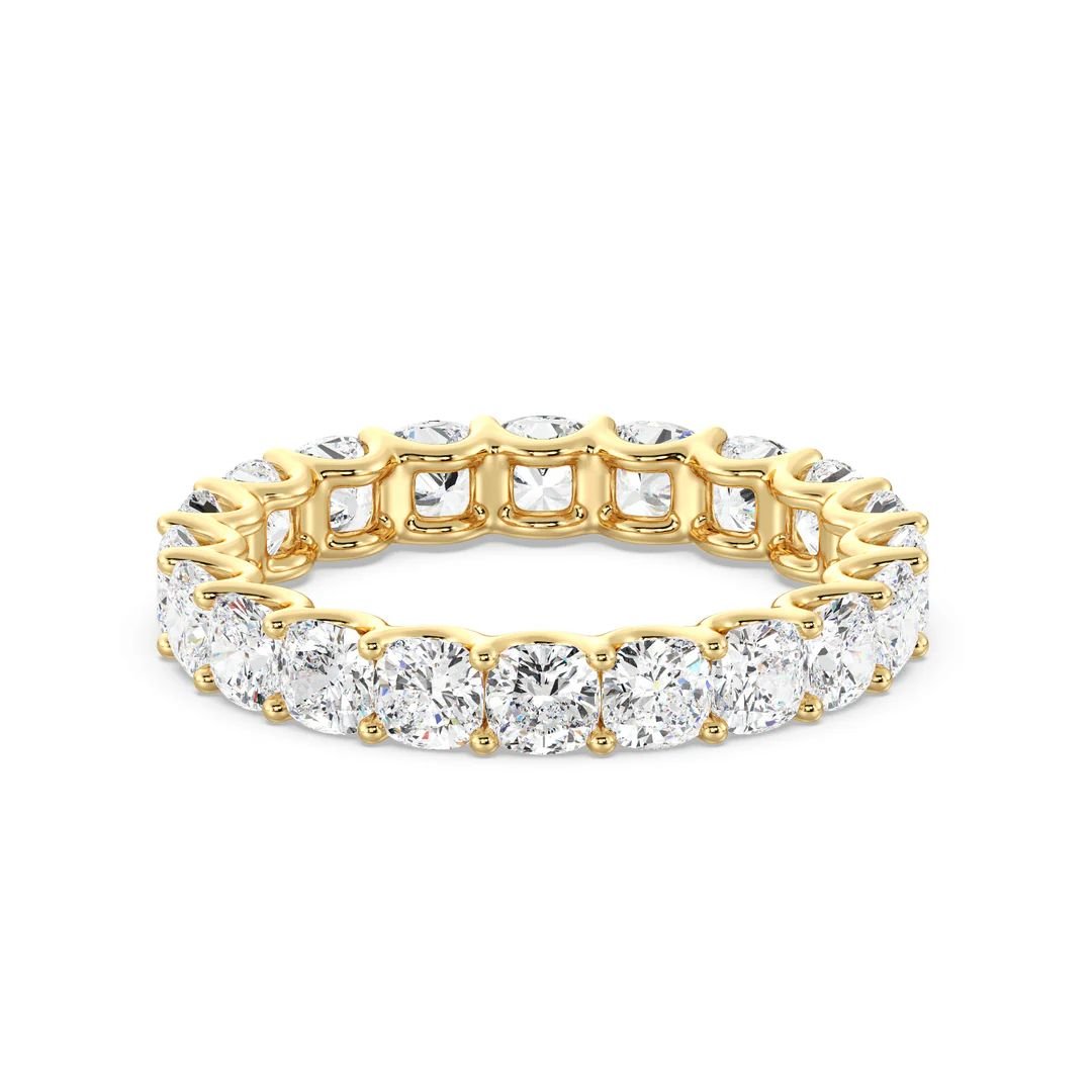 Cushion Cut Scallop Eternity Band