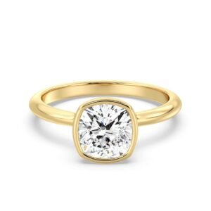 Bezel Cushion Solitaire Ring