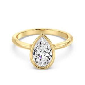 Pear Bezel Solitaire Ring