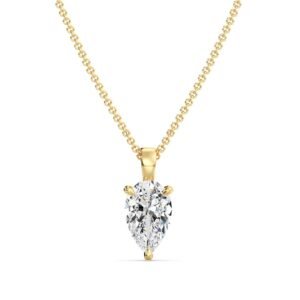 Pear-Cut Solitaire Pendant