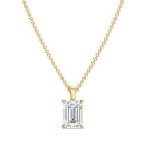 Emerald-Cut Solitaire Pendant
