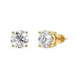 Round Cut Lab Grown Diamond Stud Earrings (0.20–4.00 CTTW)