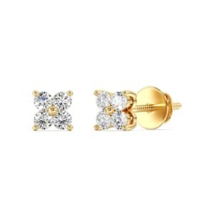 Lab Grown Diamond 4 Stone Stud Earrings