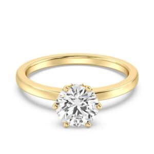 1 Carat Round Solitaire Ring with Hidden Halo