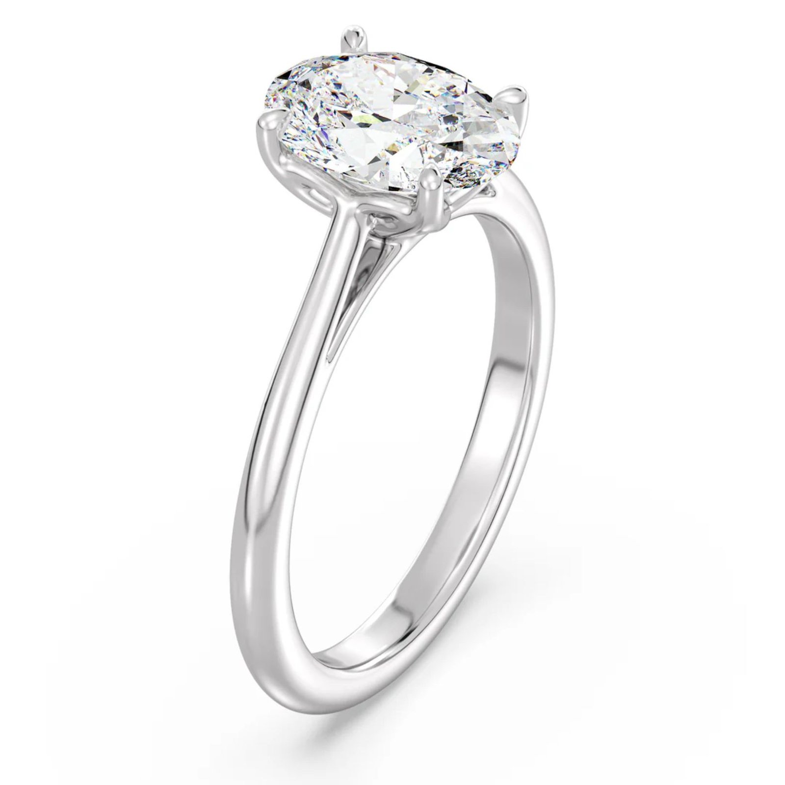 Oval Solitaire Ring - Image 6