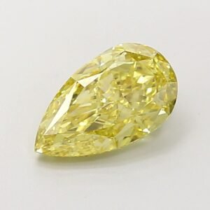 Pear 1.55ct VVS2 Fancy Vivid Yellow Lab Grown Diamond