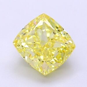 Sq Cushion 1.74ct VS1 Fancy Intense Yellow Lab Grown Diamond