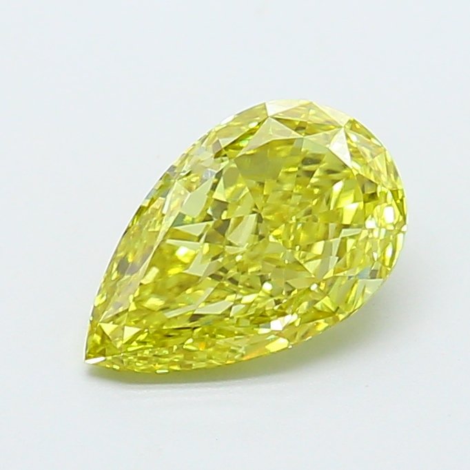 Pear 1.7ct VVS2 Fancy Intense Yellow Lab Grown Diamond