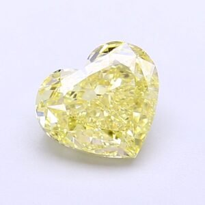 Heart 1.73ct VS1 Fancy Intense Yellow Lab Grown Diamond