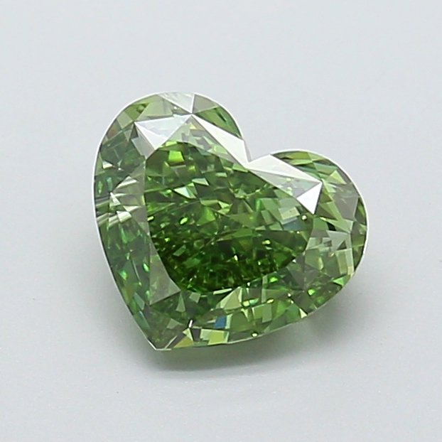 Heart 2.02ct VS1 Fancy Vivid Green Lab Grown Diamond