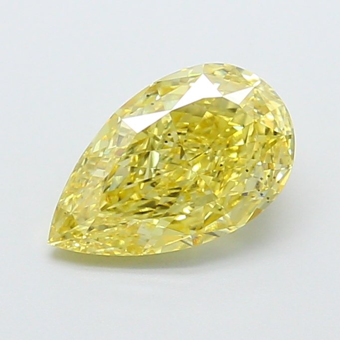 Pear 2.03ct SI1 Fancy Intense Yellow Lab Grown Diamond