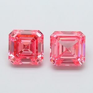 Sq Emerald 1.81ct VS1 Fancy Vivid Pink Lab Grown Diamond
