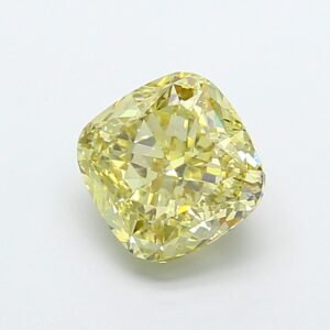 Cushion 2.55ct VS2 Fancy Light Yellow Lab Grown Diamond
