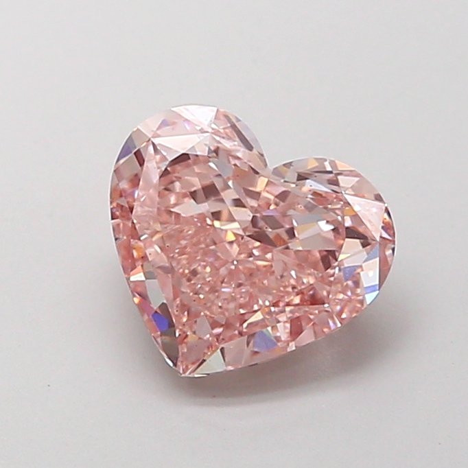 Heart 2.01ct VS2 Fancy Intense Pink Lab Grown Diamond