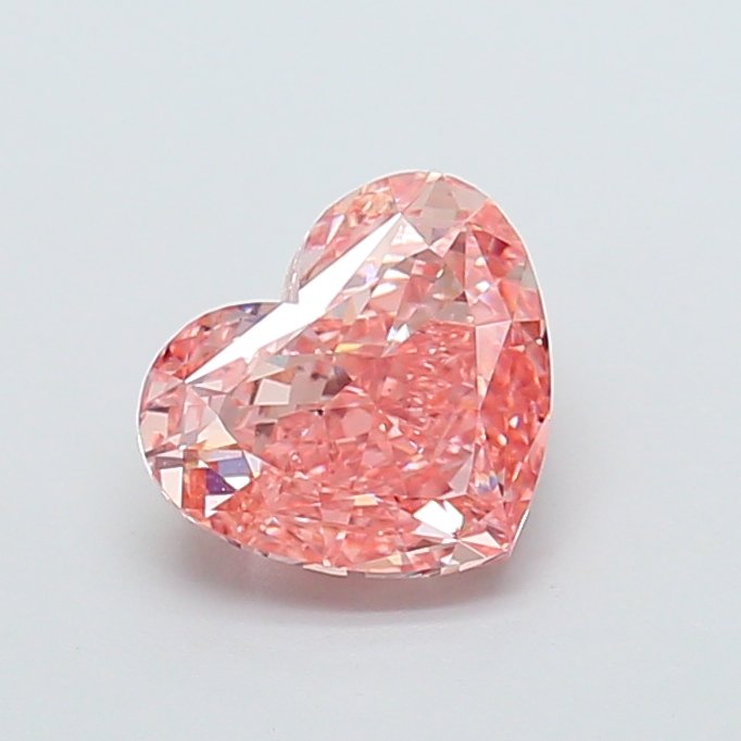 Heart 2.01ct VS2 Fancy Vivid Brownish Pink Lab Grown Diamond