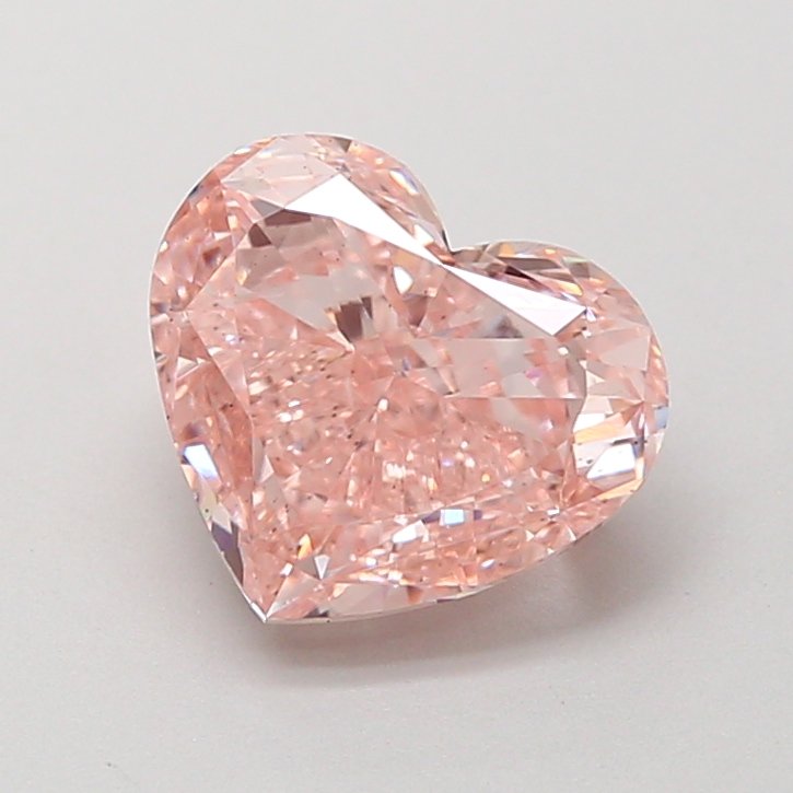 Heart 2ct VS2 Fancy Intense Pink Lab Grown Diamond