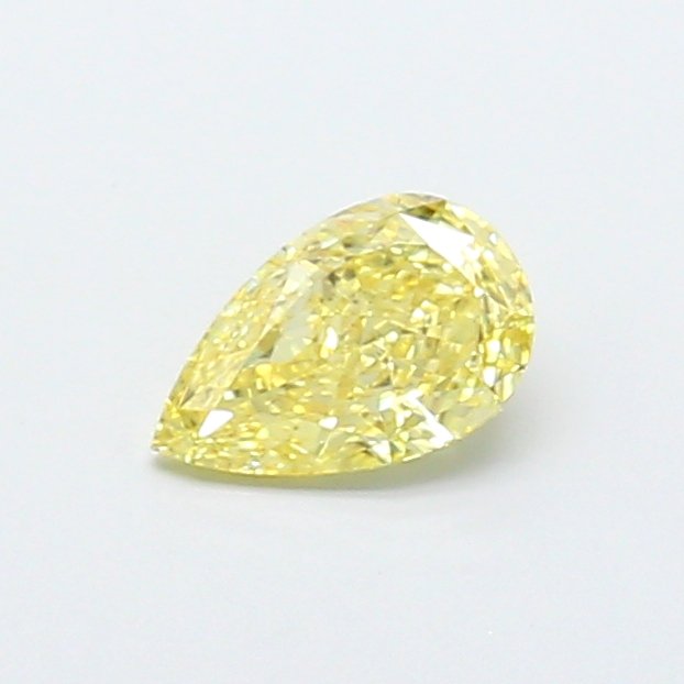 Pear 0.9ct VVS2 Fancy Intense Yellow Lab Grown Diamond