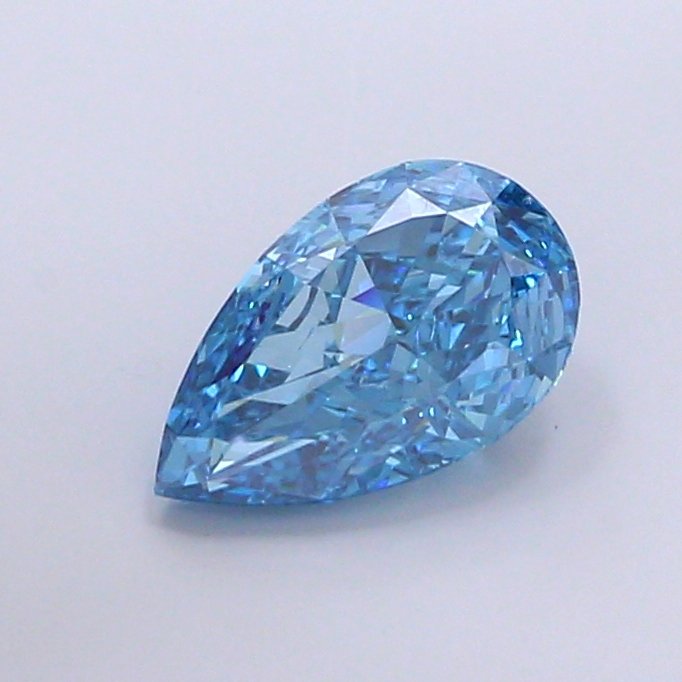 Pear 4.09ct VS1 Fancy Vivid Blue Lab Grown Diamond