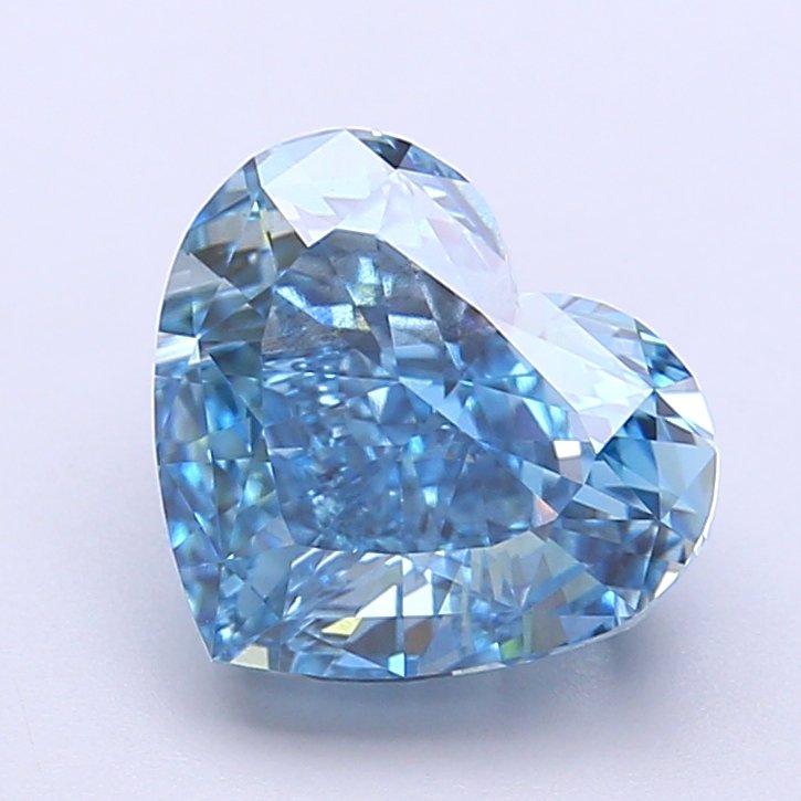 Heart 3.07ct SI1 Fancy Vivid Blue Lab Grown Diamond