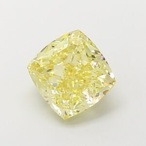 Cushion 2.57ct VVS2 Fancy Intense Yellow Lab Grown Diamond