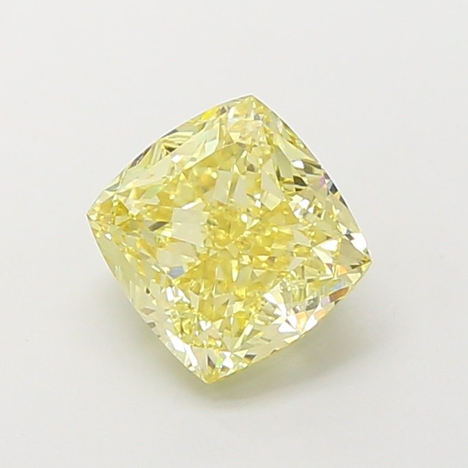 Cushion 2.57ct VVS2 Fancy Intense Yellow Lab Grown Diamond