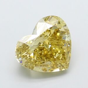 Heart 3.05ct VVS2 Yellow Lab Grown Diamond