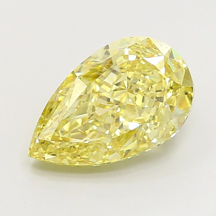 Pear 3.01ct SI1 Fancy Light Yellow Lab Grown Diamond