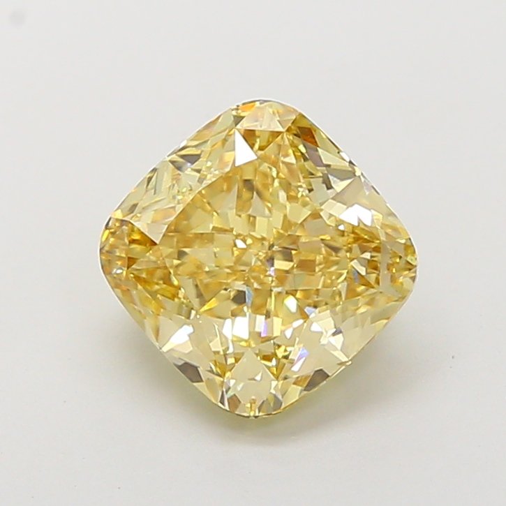 Cushion 3.01ct VS1 Fancy Light Yellow Lab Grown Diamond