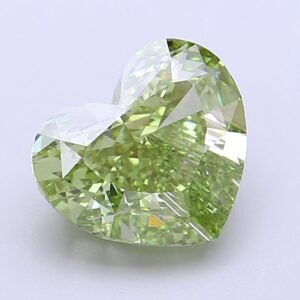 Heart 3.04ct VVS2 Fancy Vivid Green Lab Grown Diamond