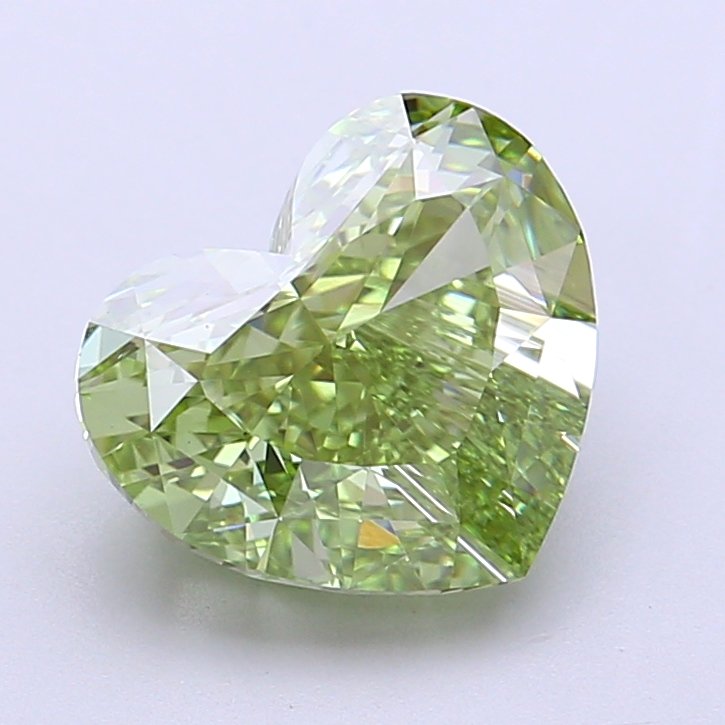 Heart 3.04ct VVS2 Fancy Vivid Green Lab Grown Diamond