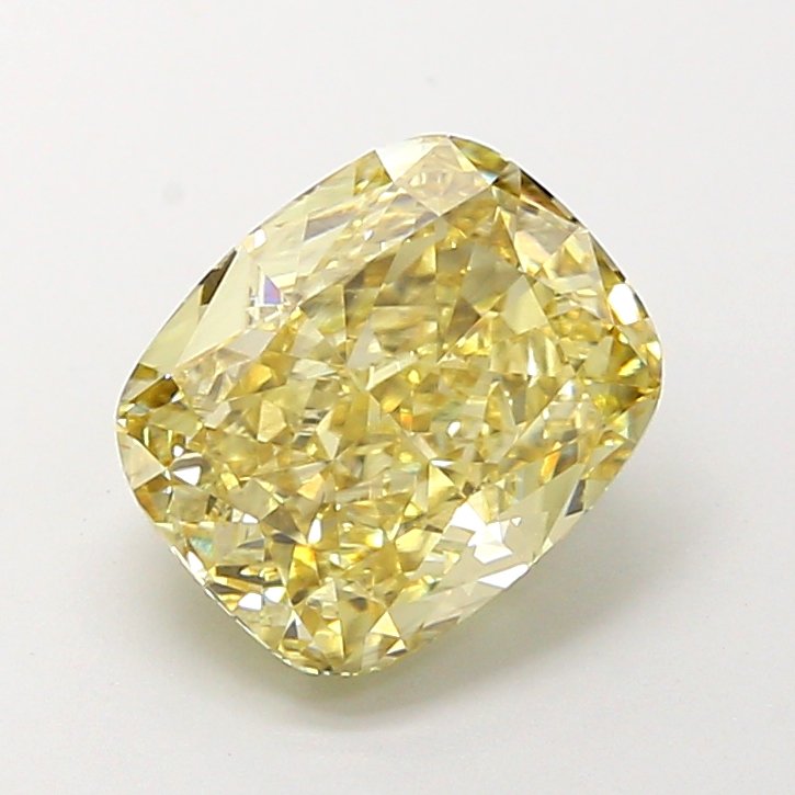 Cushion 3.17ct VS2 Fancy Intense Yellow Lab Grown Diamond