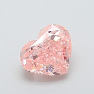 Heart 3.02ct VVS2 Fancy Intense Pink Lab Grown Diamond