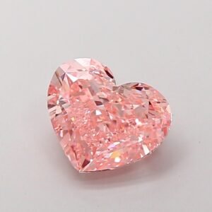 Heart 3.51ct VS1 Fancy Vivid Pink Lab Grown Diamond