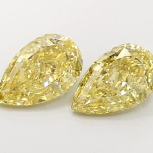 Pear 5.01ct SI1 Fancy Intense Yellow Lab Grown Diamond