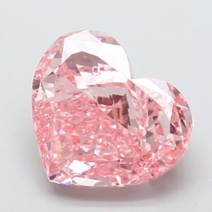 Heart 5.01ct VS1 Fancy Vivid Pink Lab Grown Diamond
