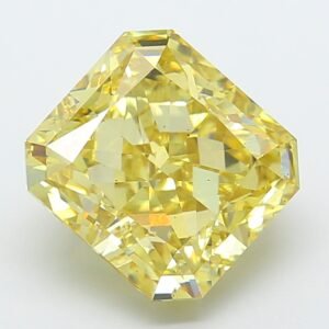 Radiant 6.51ct VS2 Fancy Light Yellow Lab Grown Diamond