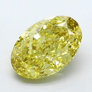 Oval 7.02ct VS2 Fancy Intense Yellow Lab Grown Diamond