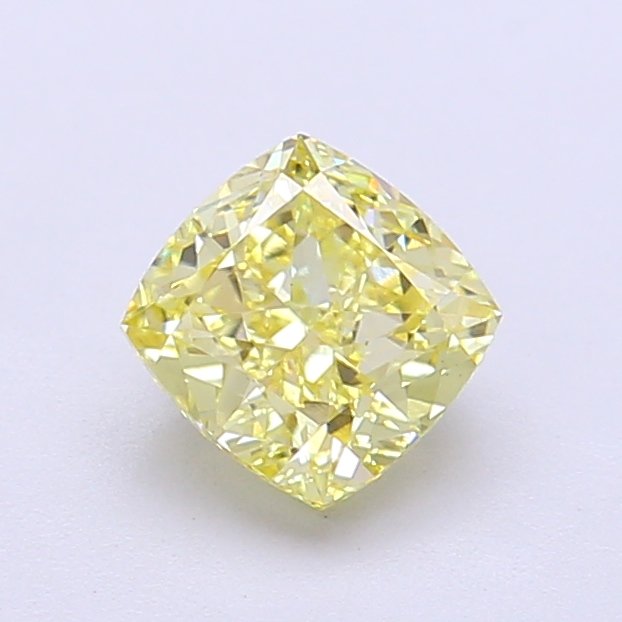 Sq Cushion 1ct VS1 Fancy Intense Yellow Lab Grown Diamond