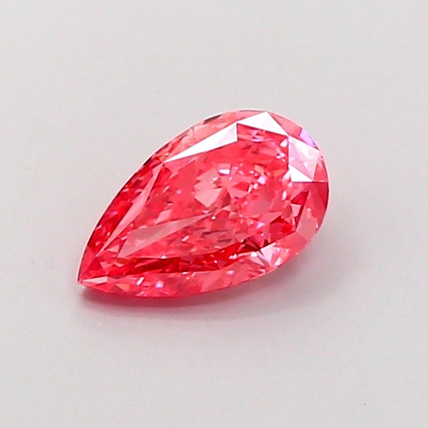 Pear 0.8ct VVS2 Fancy Vivid Pink Lab Grown Diamond
