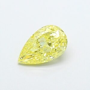 Pear 1ct VS1 Fancy Intense Yellow Lab Grown Diamond