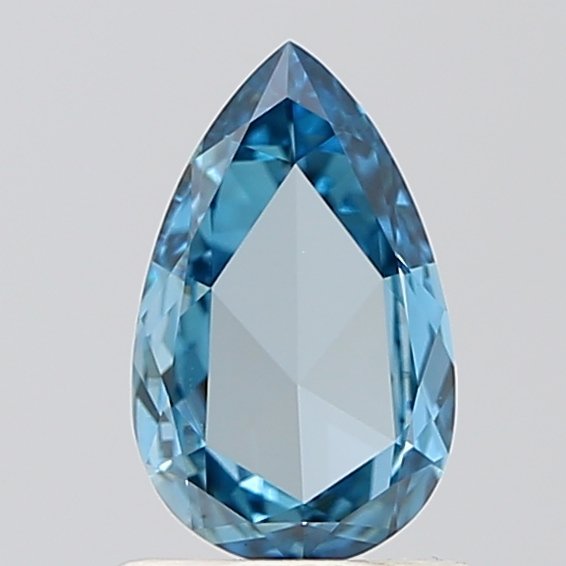 PEAR-ROSE 0.52ct VS1 FANCY VIVID BLUE Lab Grown Diamond