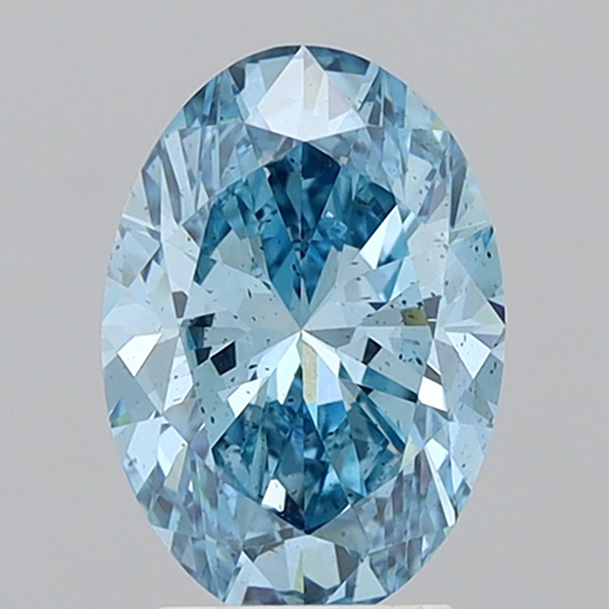 2.85 ct Oval BLUE SI1 IGI Certified Lab Grown Diamond