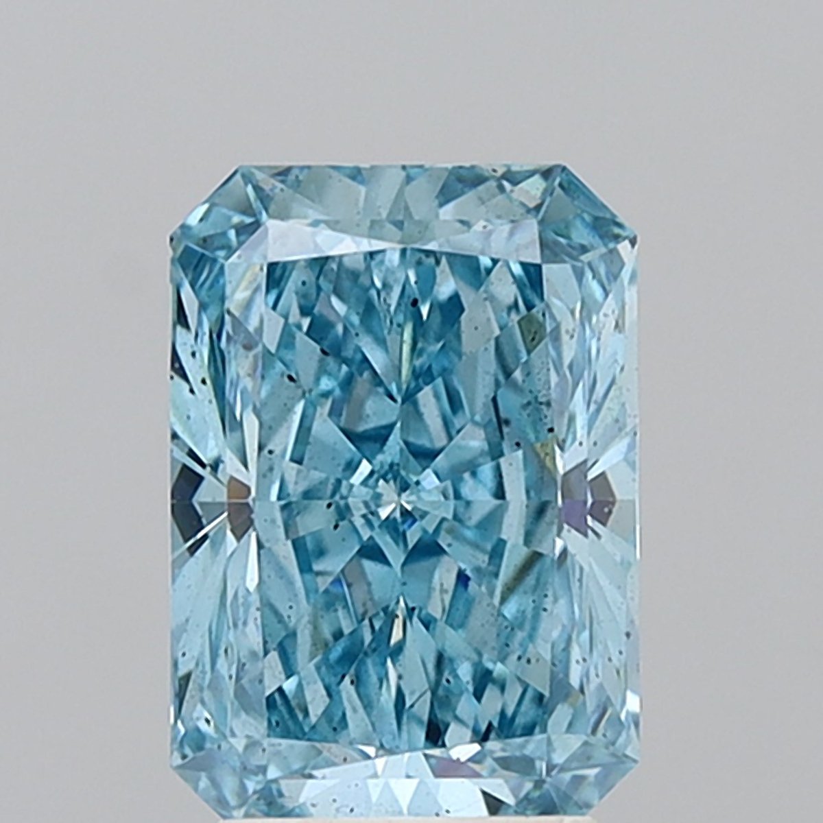 3.01 ct Radiant BLUE SI2 IGI Certified Lab Grown Diamond