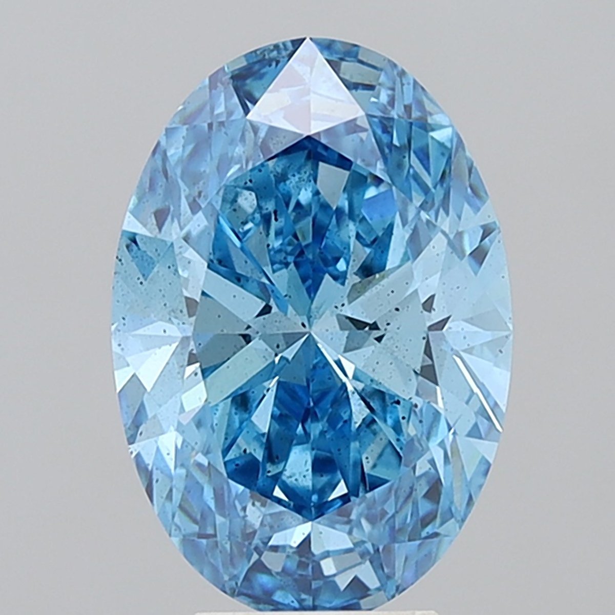 5.00 ct Oval BLUE SI1 IGI Certified Lab Grown Diamond