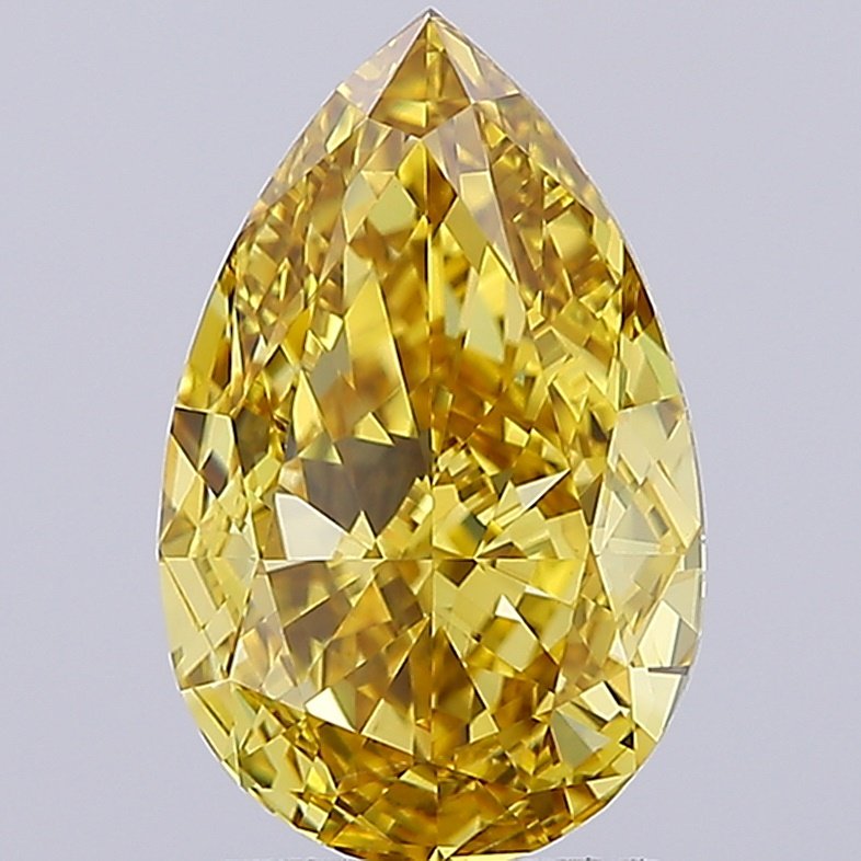 2.81 ct Pear Yellow VVS2 IGI Certified Lab Grown Diamond