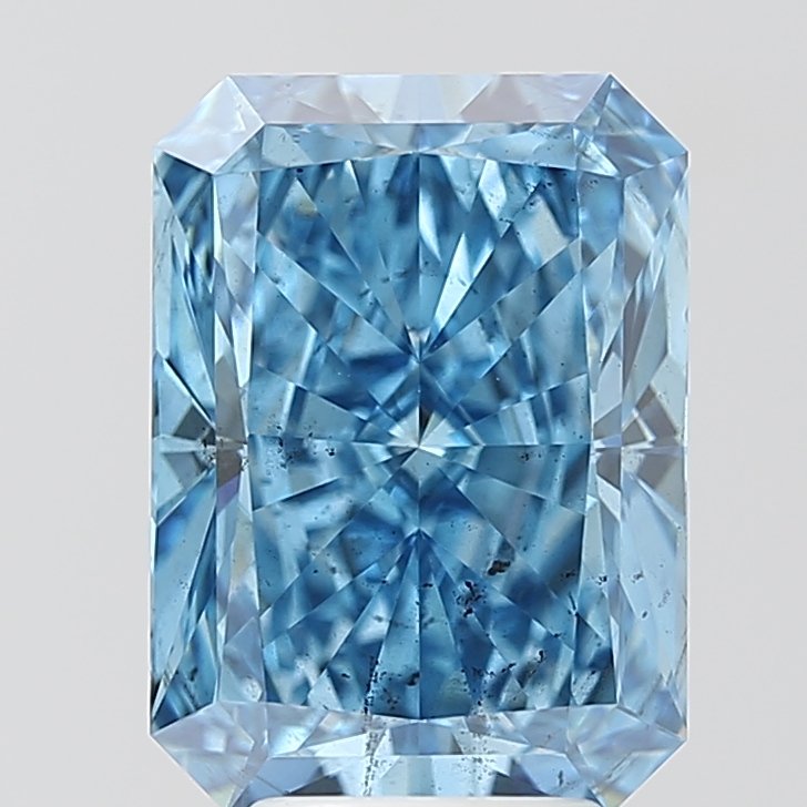 5.01 ct Radiant BLUE SI1 IGI Certified Lab Grown Diamond