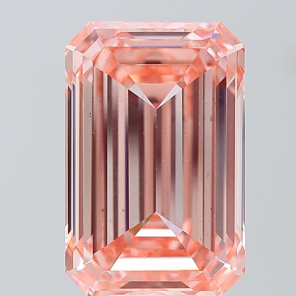 11.08 ct Emerald PINK VS2 IGI Certified Lab Grown Diamond