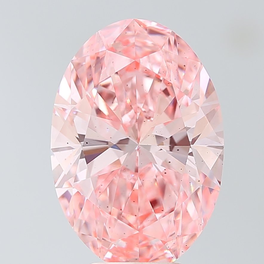 6.02 ct Oval PINK SI1 IGI Certified Lab Grown Diamond