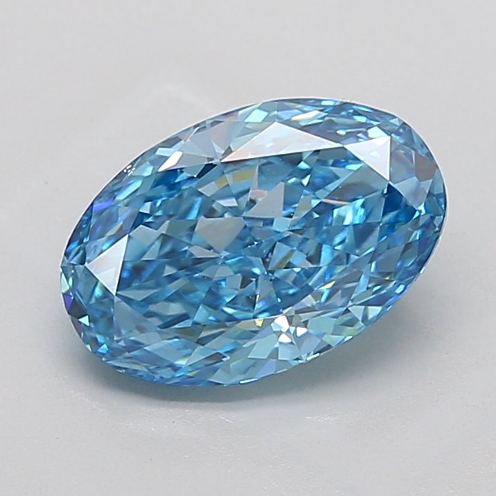 3.46 ct Oval Blue VVS2 IGI Certified Lab Grown Diamond